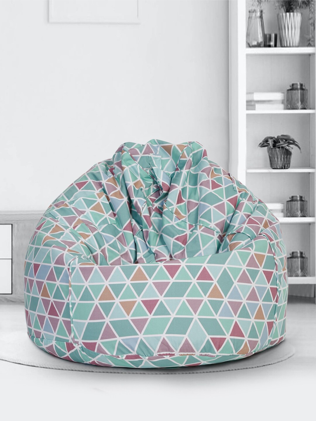 

SAKA DESIGNS Green Print Canvas XXL Bean Bag Cover