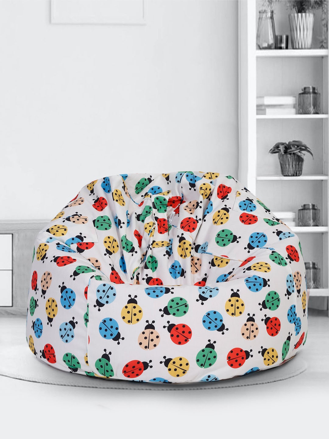 

SAKA DESIGNS Multicoloured Digital Print Canvas XXL Bean Bag Cover, Multi