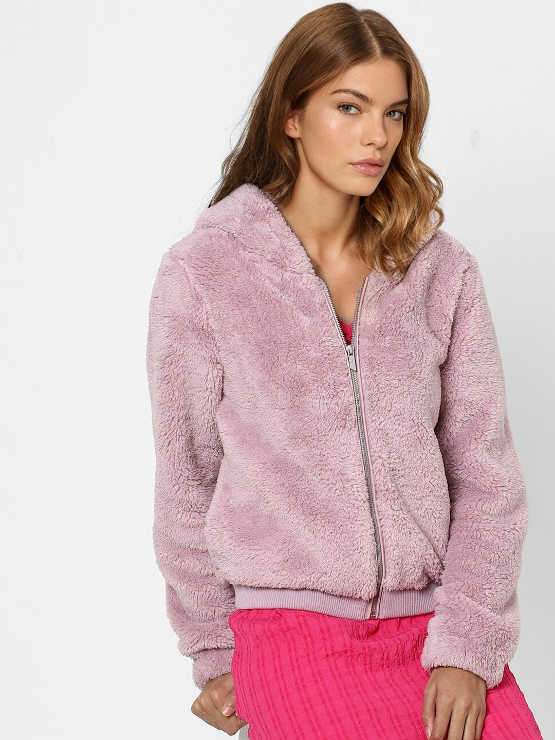 

ONLY Women Pink Sherpa Tailored Jacket