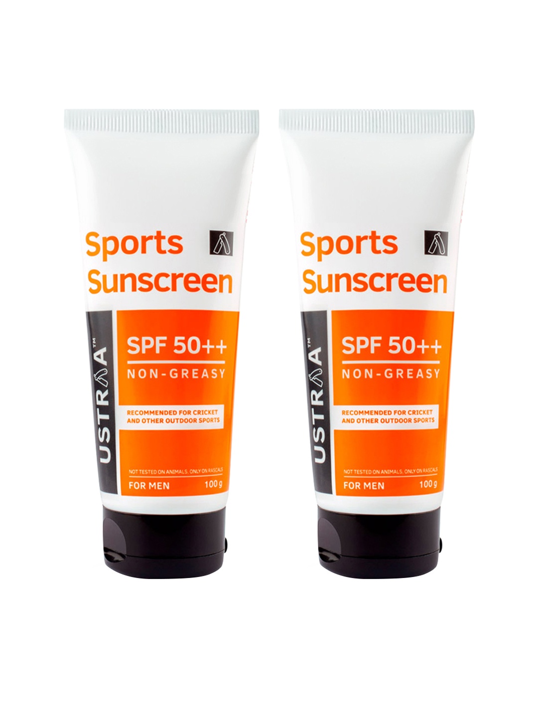 

Ustraa Men Non-Greasy Sports Sunscreen SPF50++ Pack of 2 - 200 gm, Orange