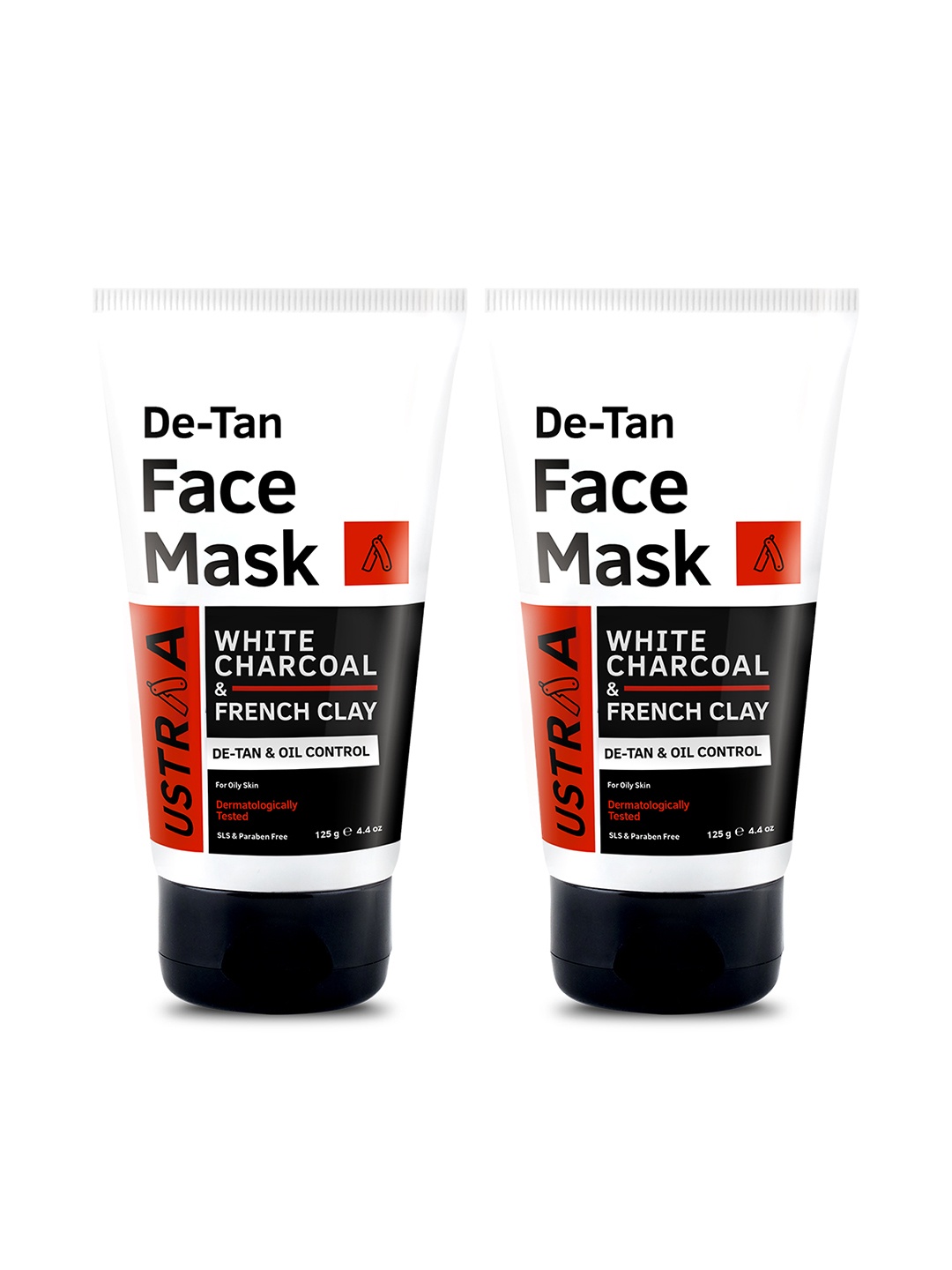 

Ustraa Men Pack of 2 Detan Face Mask, Na