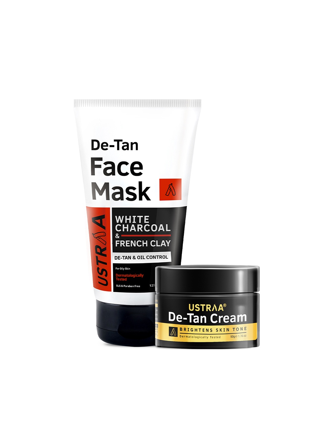 

Ustraa Men Set Of De-Tan Face Mask & De-Tan Cream, Na