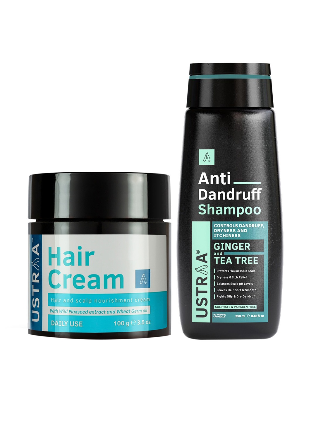 

Ustraa Men Anti- Dandruff Shampoo & Hair Cream, Black