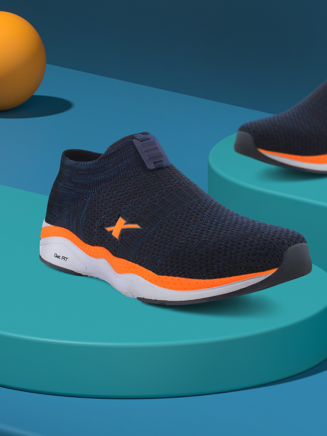 

Sparx Men Navy Blue Mesh Running Non-Marking Shoes