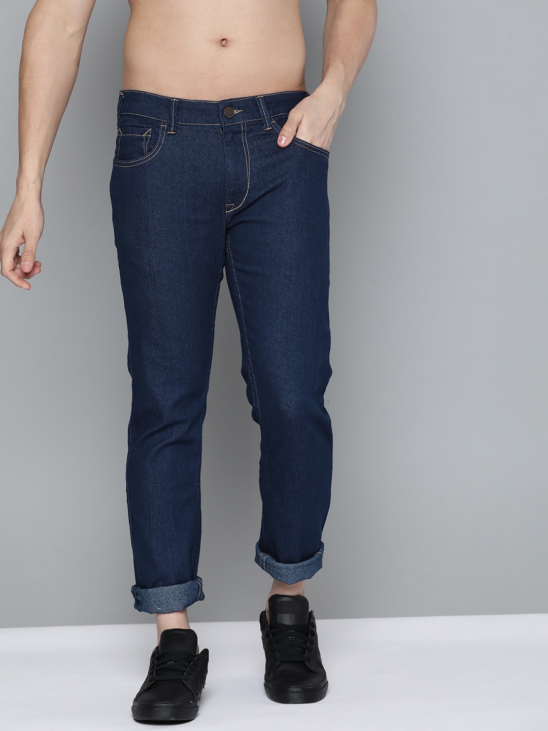 

HERE&NOW Men Navy Blue Slim Fit Jeans