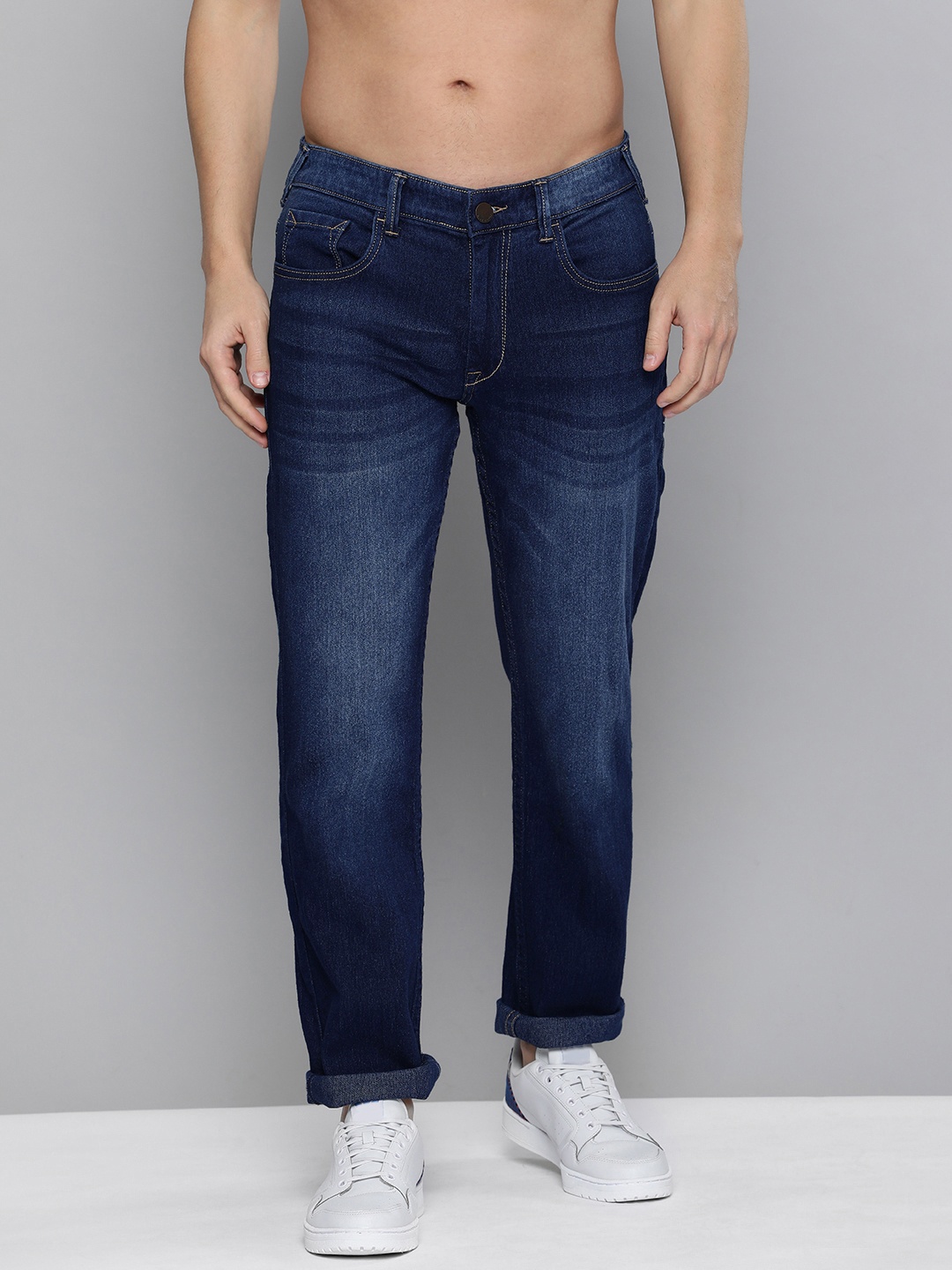

HERE&NOW Men Blue Slim Fit Mid Rise Light Fade Stretchable Jeans