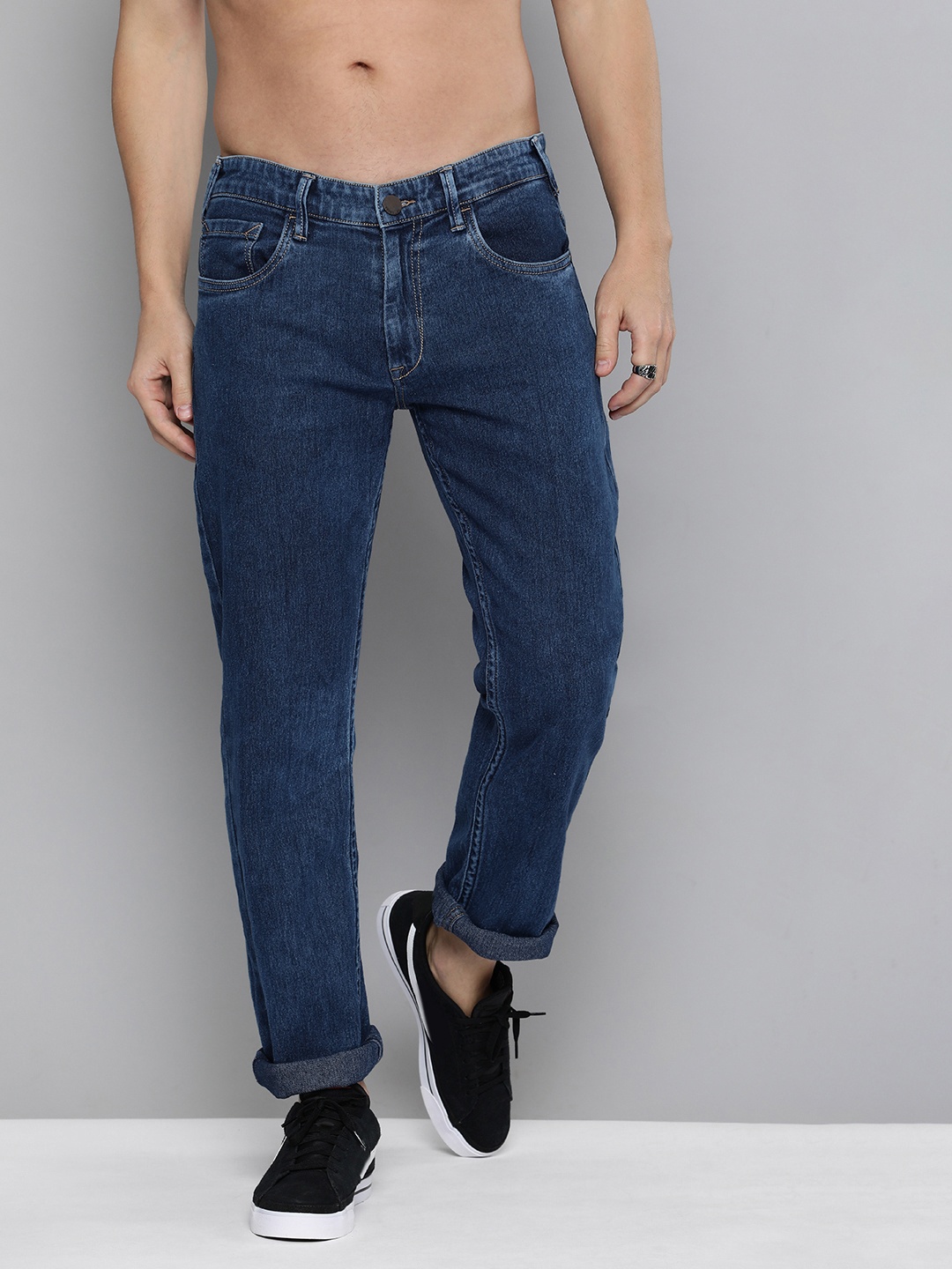 

HERE&NOW Men Blue Slim Fit Mid Rise Stretchable Jeans
