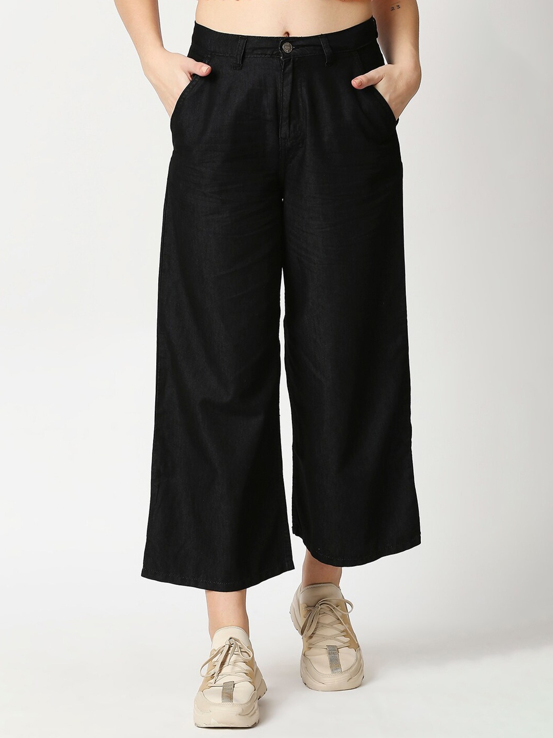 

High Star Women Black Palazzos