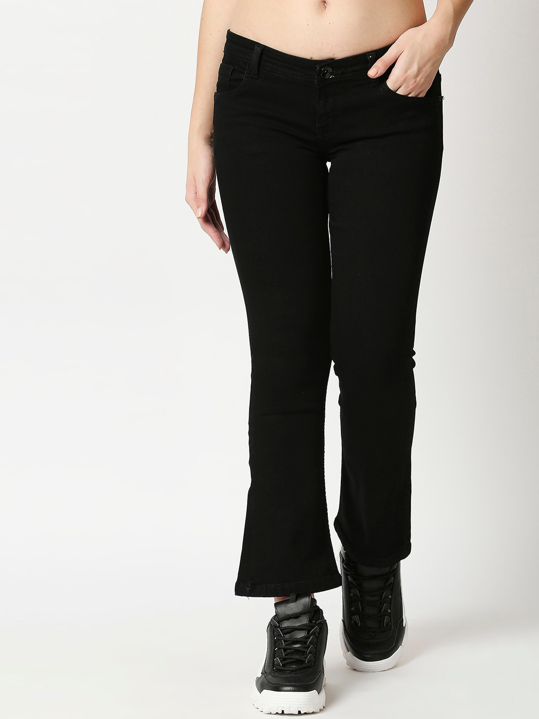 

High Star Women Black Bootcut Jeans