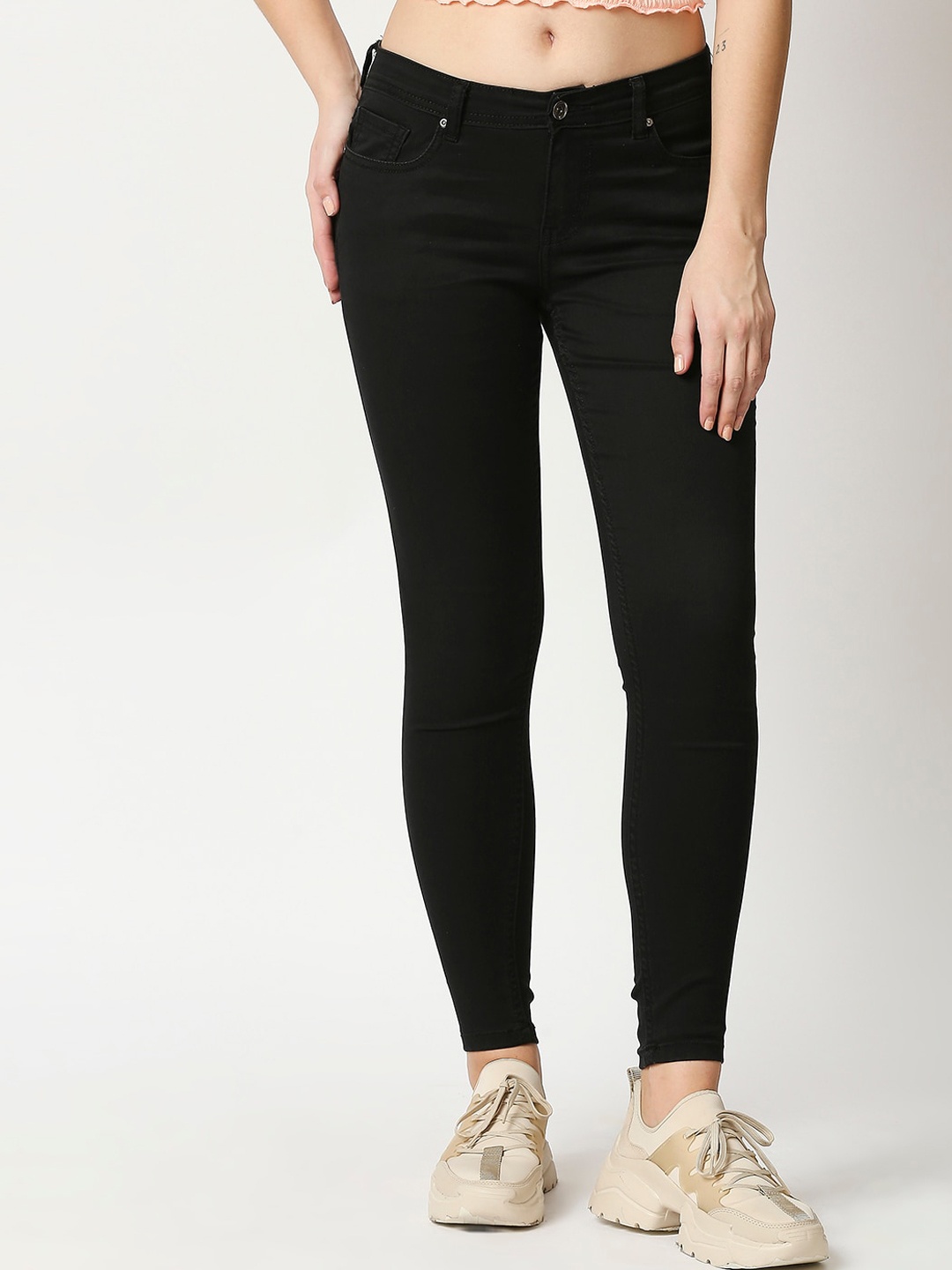 

High Star Women Black Slim Fit Stretchable Jeans