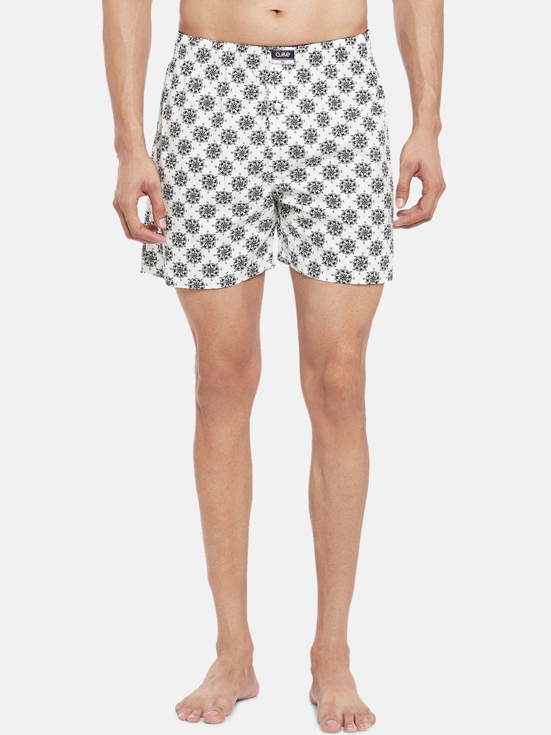 

Ajile by Pantaloons Men Black & White Printed Pure Cotton Boxers - 8905172796312