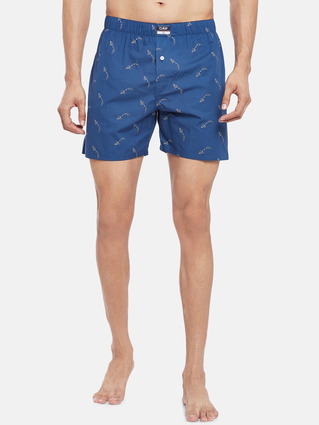

Ajile by Pantaloons Men Blue & White Printed Pure Cotton Boxer - 8905172796398
