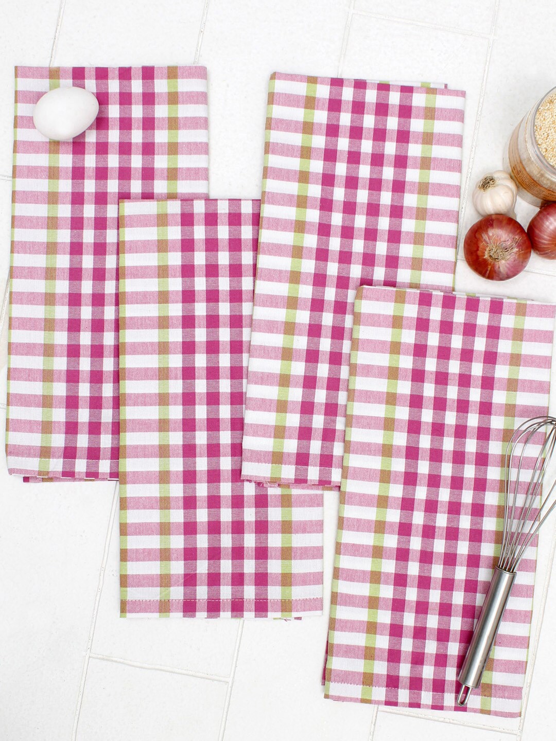 

AVI Living Purple Set of 4 Cotton 900 GSM Kitchen Towels