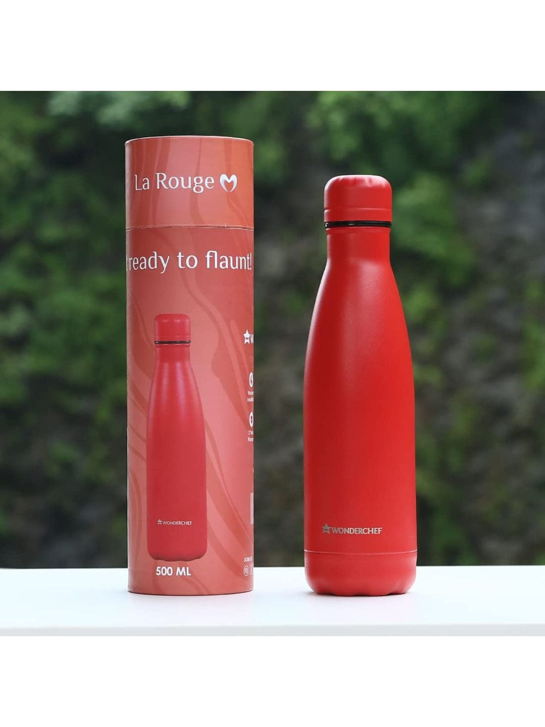 

Wonderchef La Rouge Red Solid Rain Cola Bottle 500 Ml