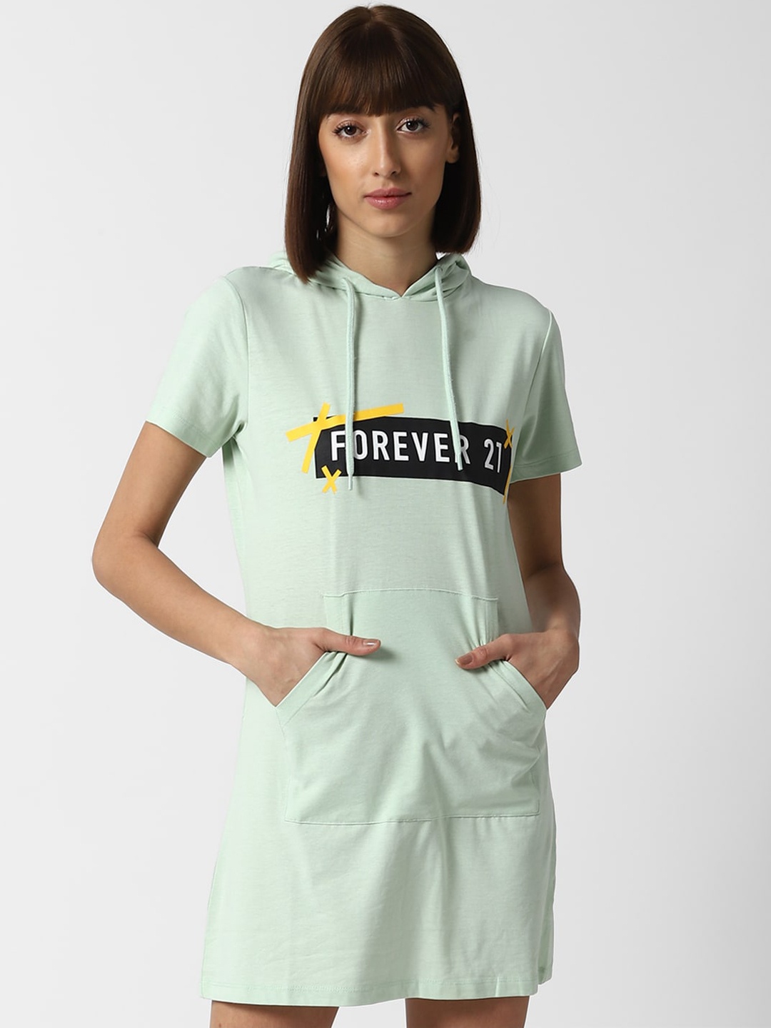 

FOREVER 21 Green T-shirt Dress