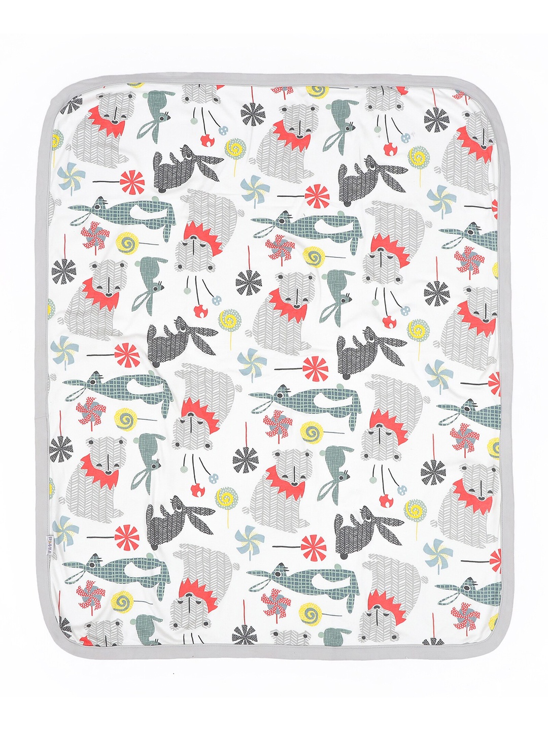 

MiArcus Unisex Kids White & Grey Summer 300 GSM Single Bed Blanket