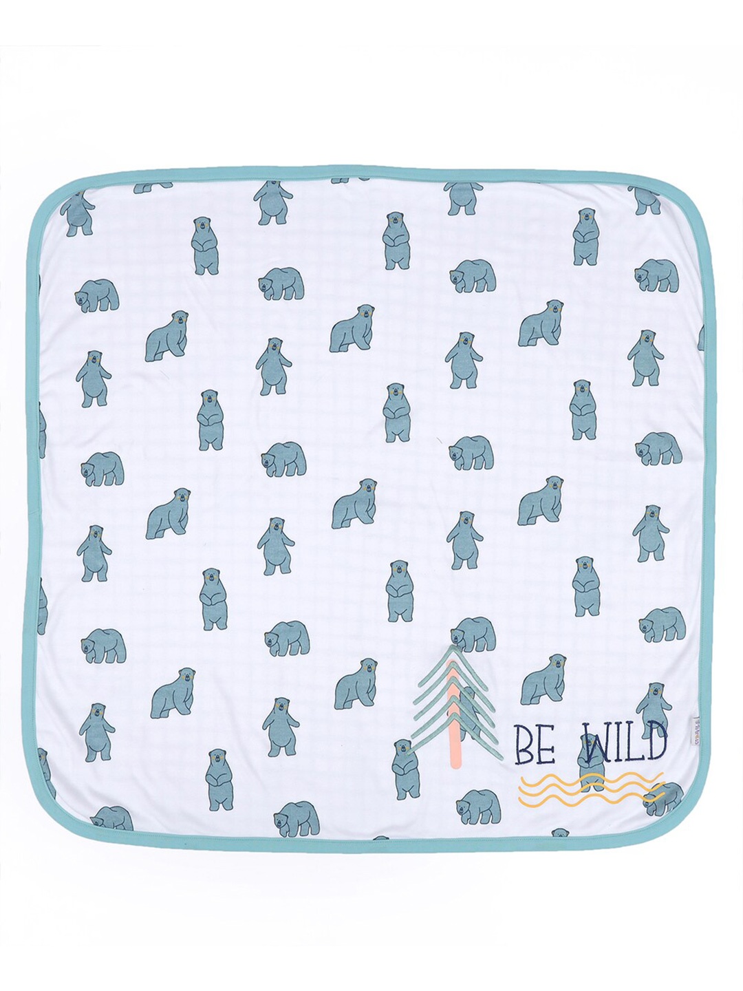 

MiArcus Unisex Kids White & Green Summer 233 GSM Blanket