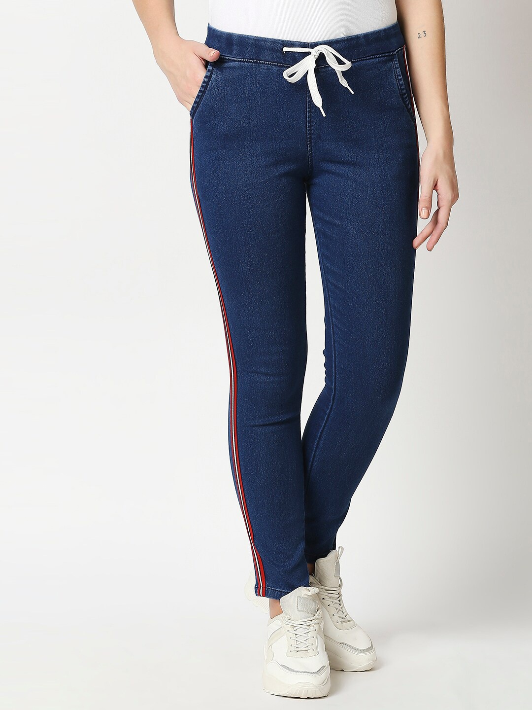 

High Star Women Blue Solid Slim-Fit Denim Jeggings