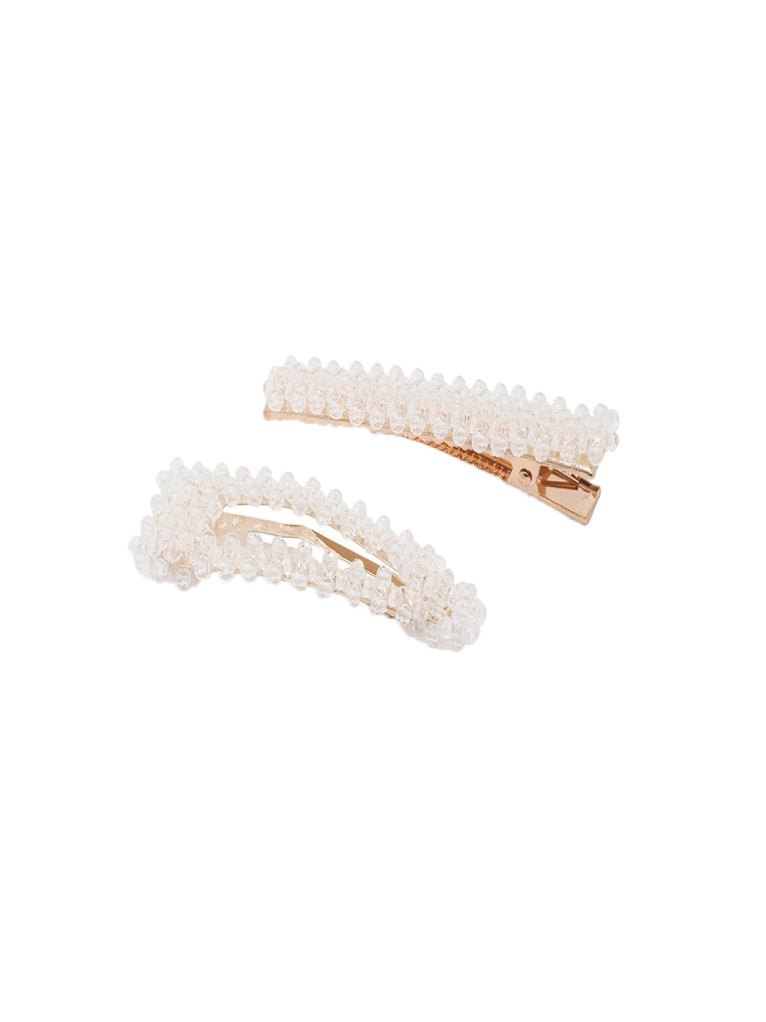 

Lilly & sparkle Women Gold-Toned & White Set of 2 Hair Accessory Set