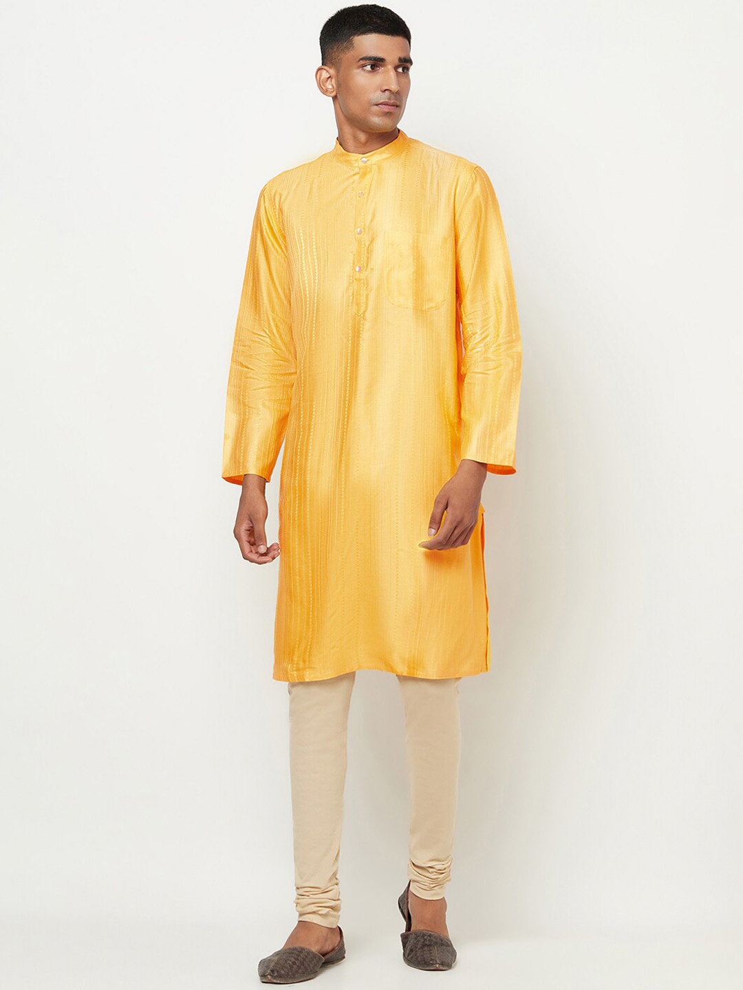 

Fabindia Men Yellow Kurta