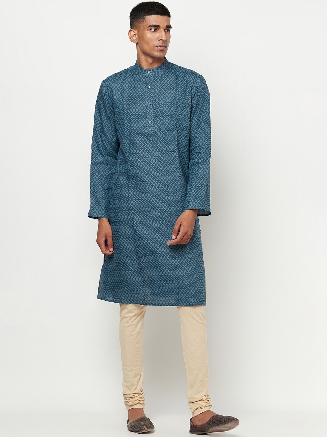 

Fabindia Men Teal Kurta