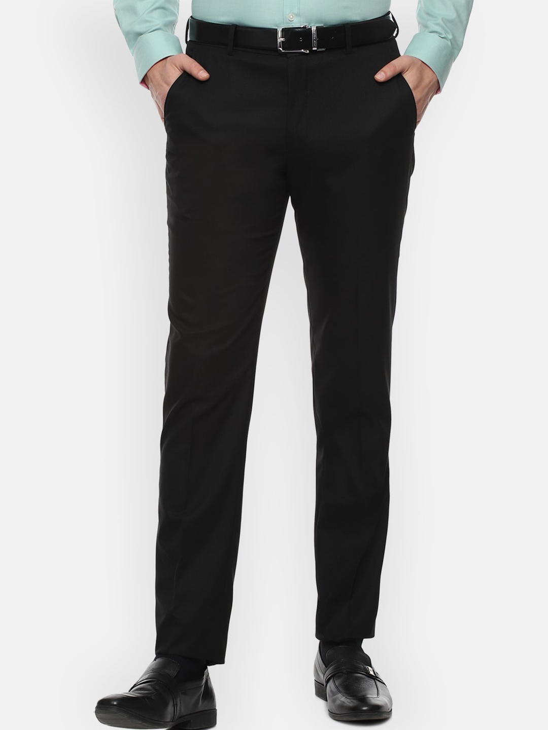 

Louis Philippe Men Black Slim Fit Formal Trousers