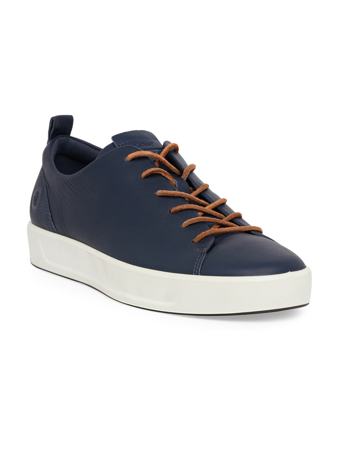 

ECCO Soft 8 Men Blue Patent Leather Sneakers
