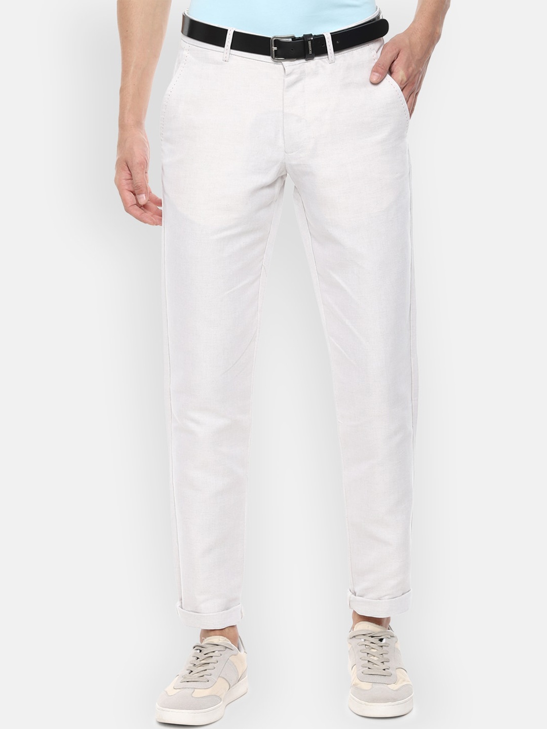 

Louis Philippe Sport Men White Slim Fit Trousers
