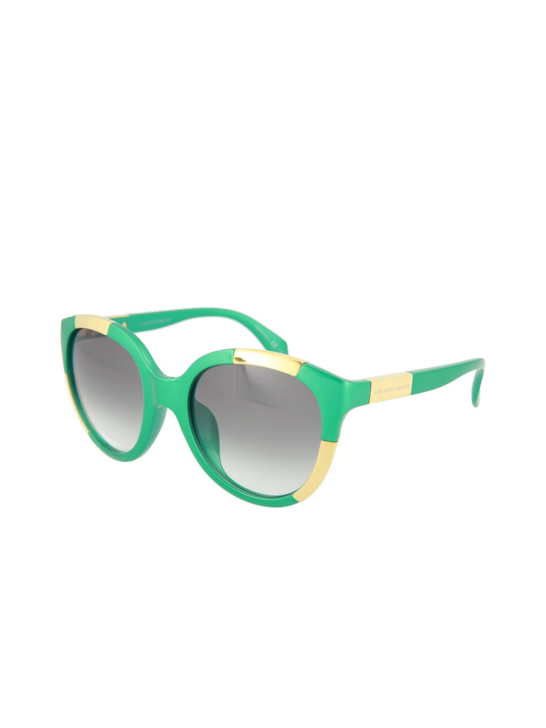 

Alexander McQueen Women Grey Lens & Green Oversized Sunglasses