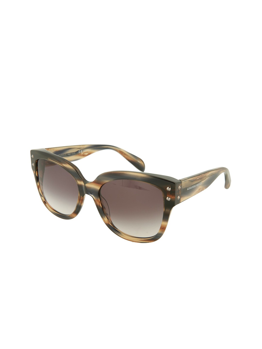 

Alexander McQueen Women Grey Lens & Green Oversized Sunglasses