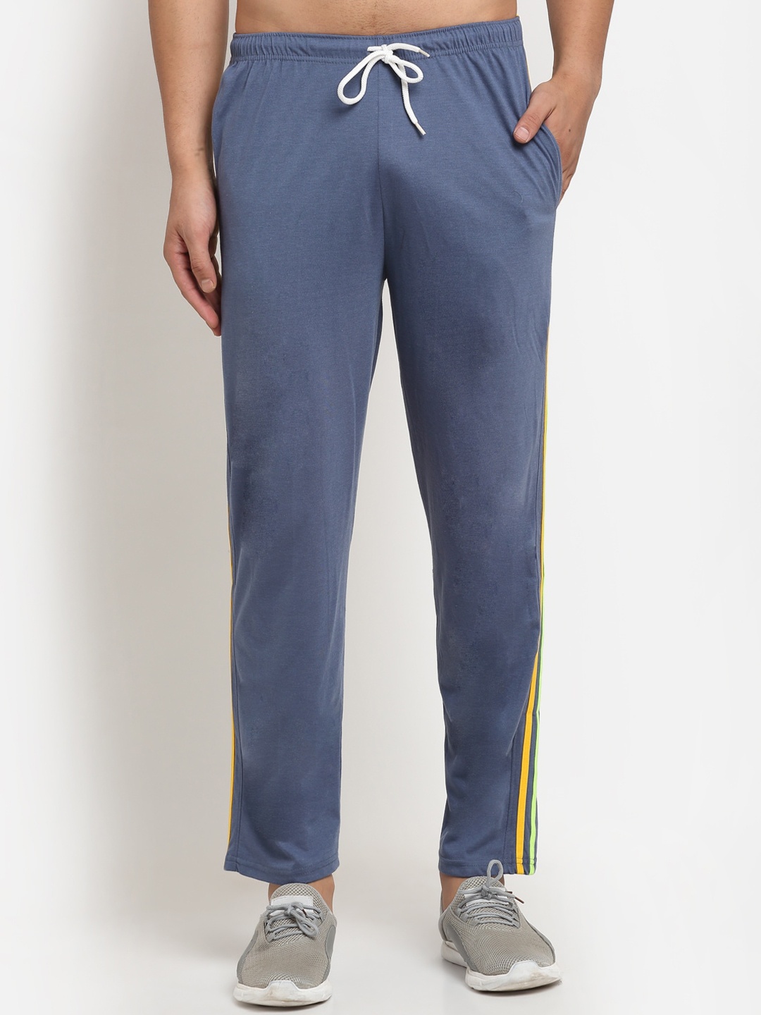 

VIMAL JONNEY Men Grey Solid Track Pants