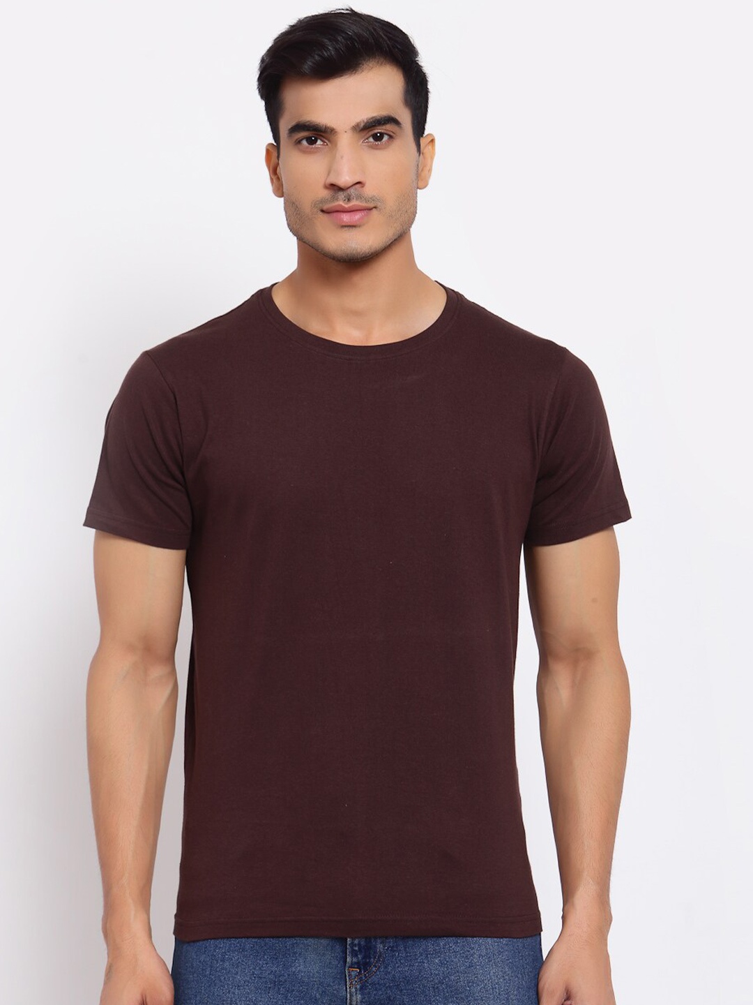

FERANOID Men Brown Pockets T-shirt