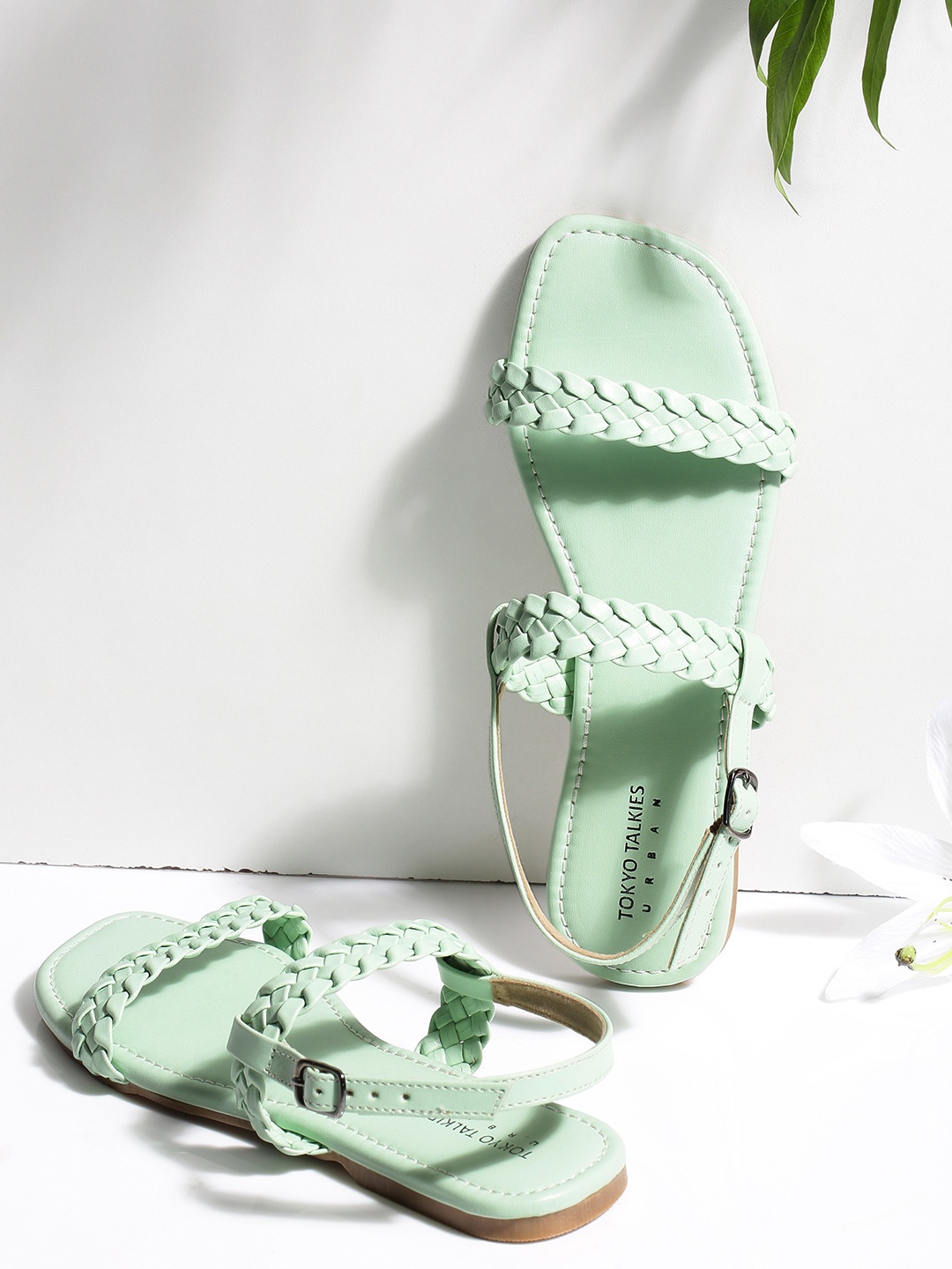 

Tokyo Talkies Women Sea Green Open Toe Flats