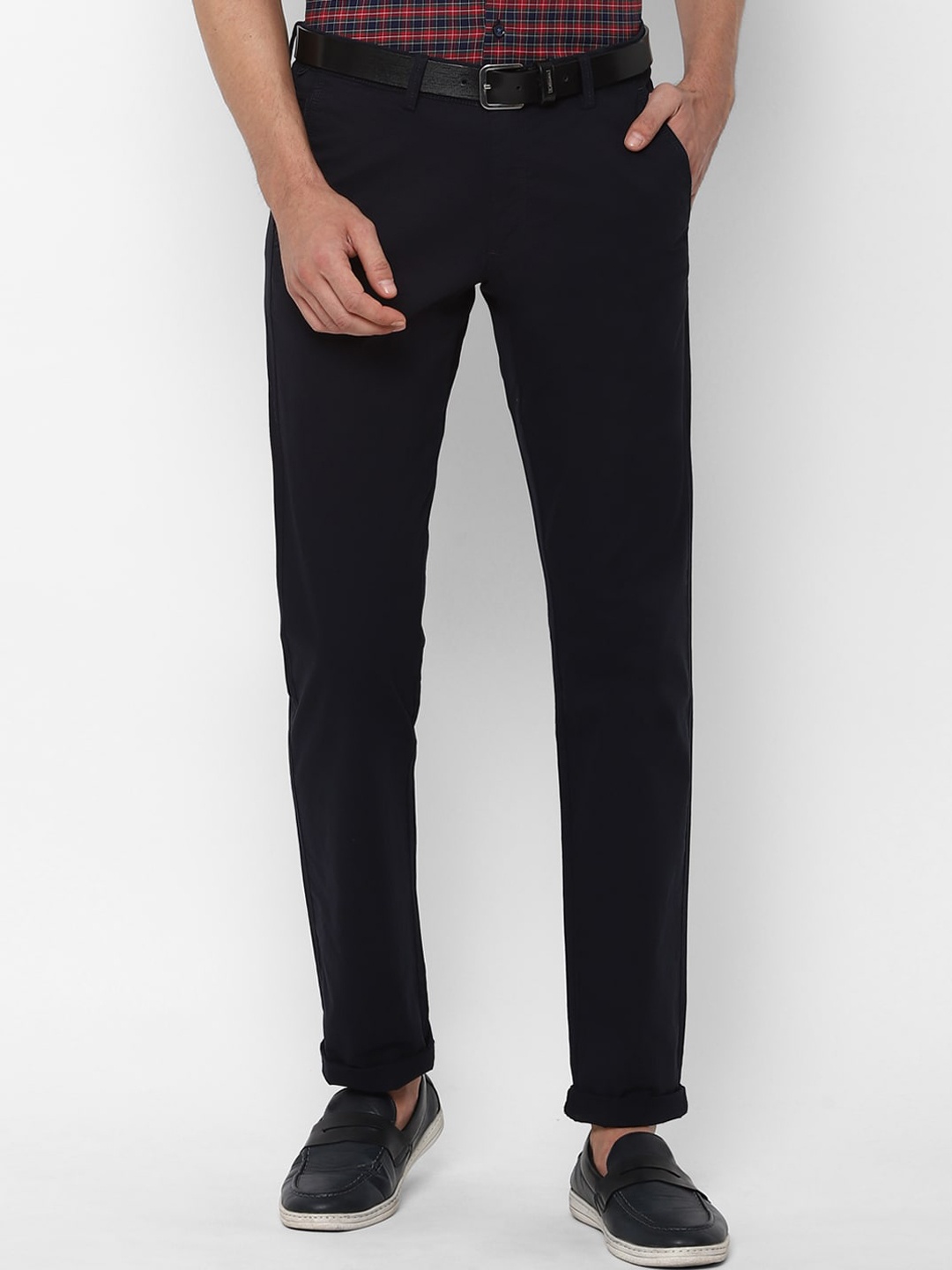 

Allen Solly Men Black Slim Fit Trousers