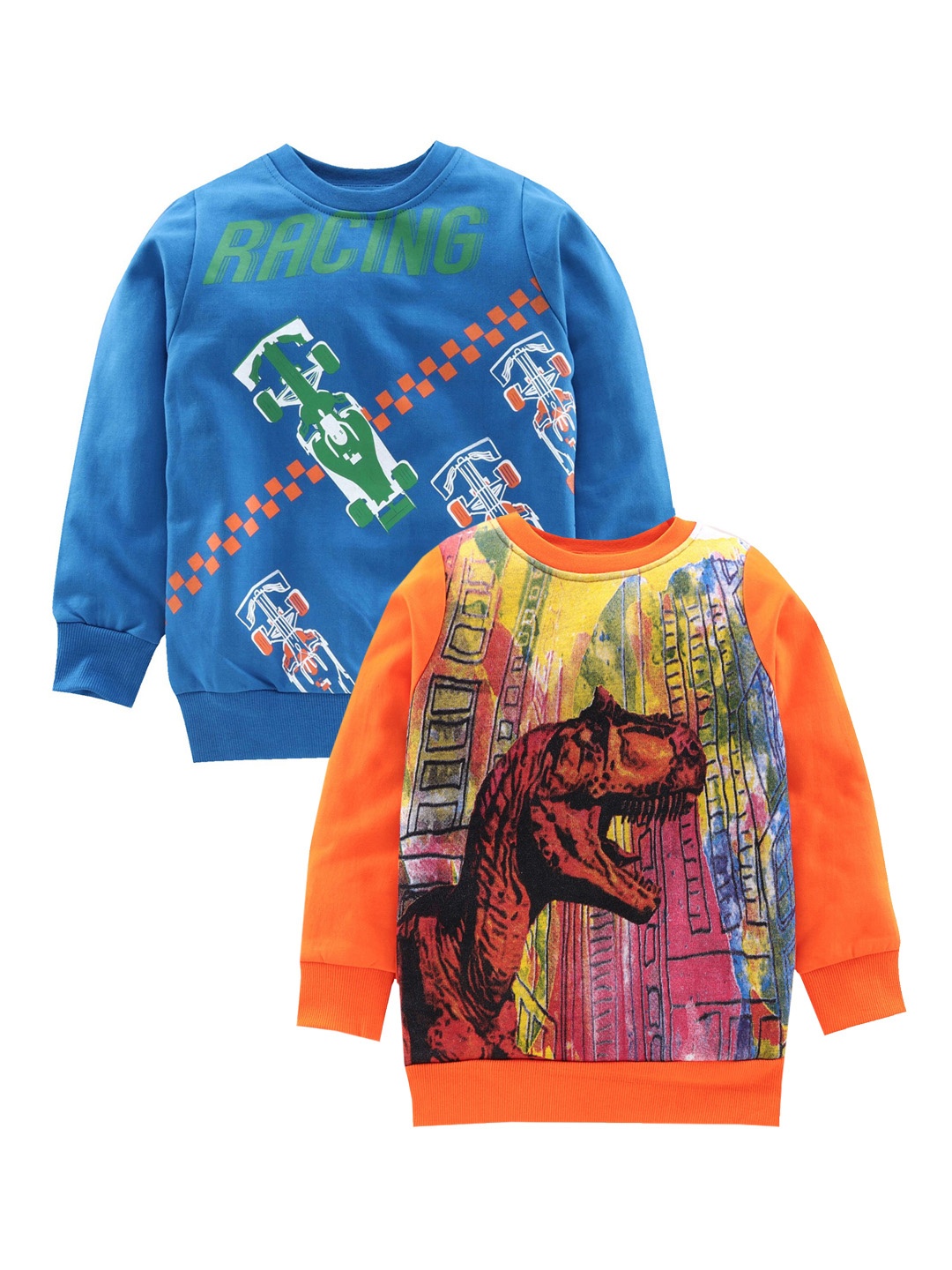 

KiddoPanti Boys Pack Of 2 Sweatshirts, Orange