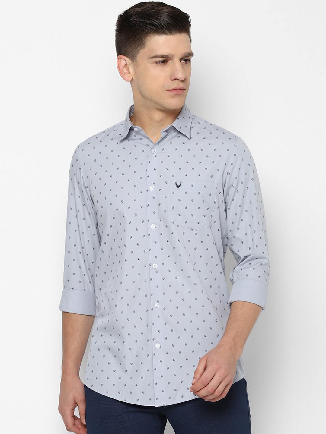 

Allen Solly Men Blue Slim Fit Opaque Printed Casual Shirt