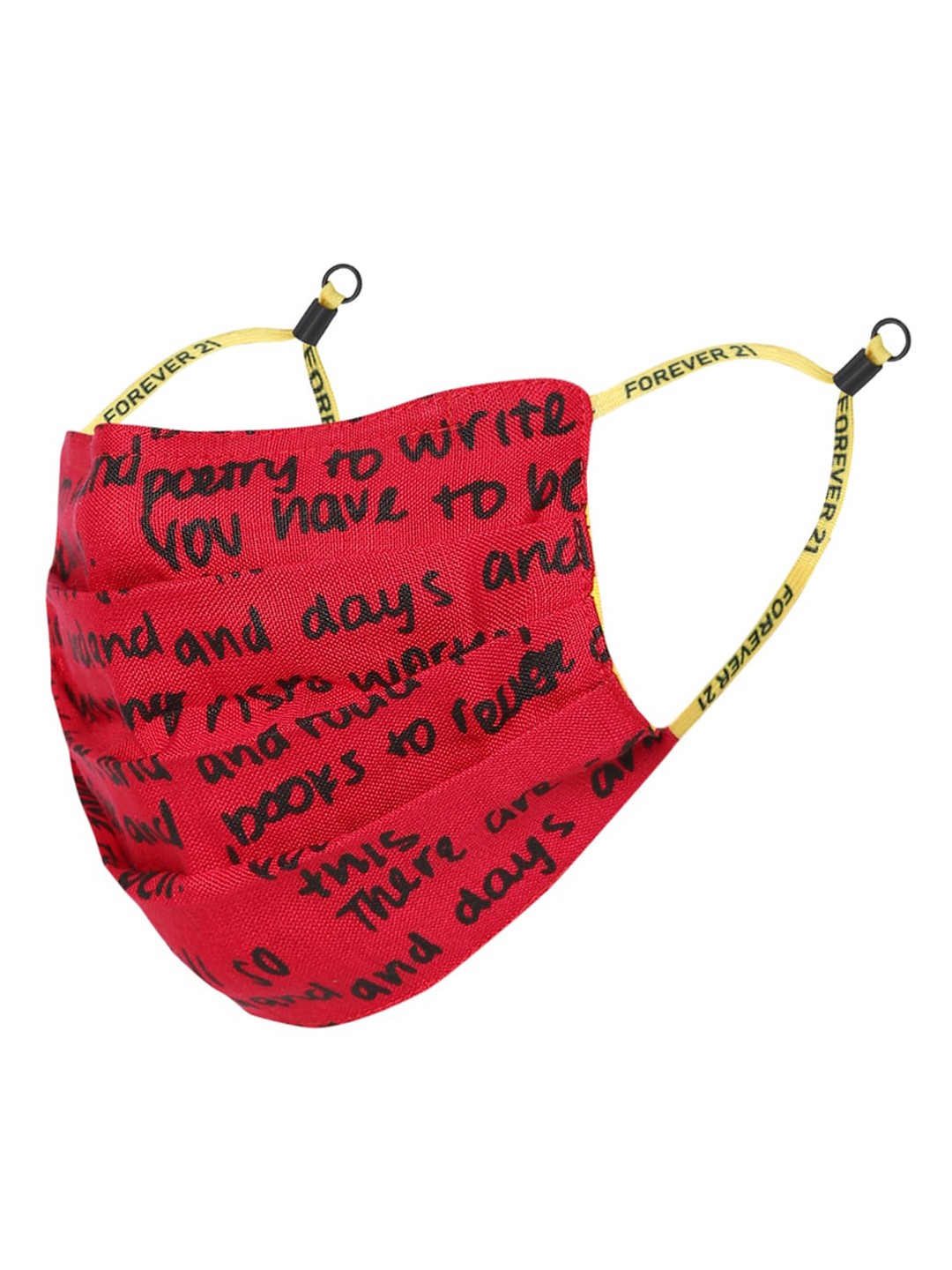 

FOREVER 21 Men Red & Black Printed Reusable Pure Cotton Cloth Mask