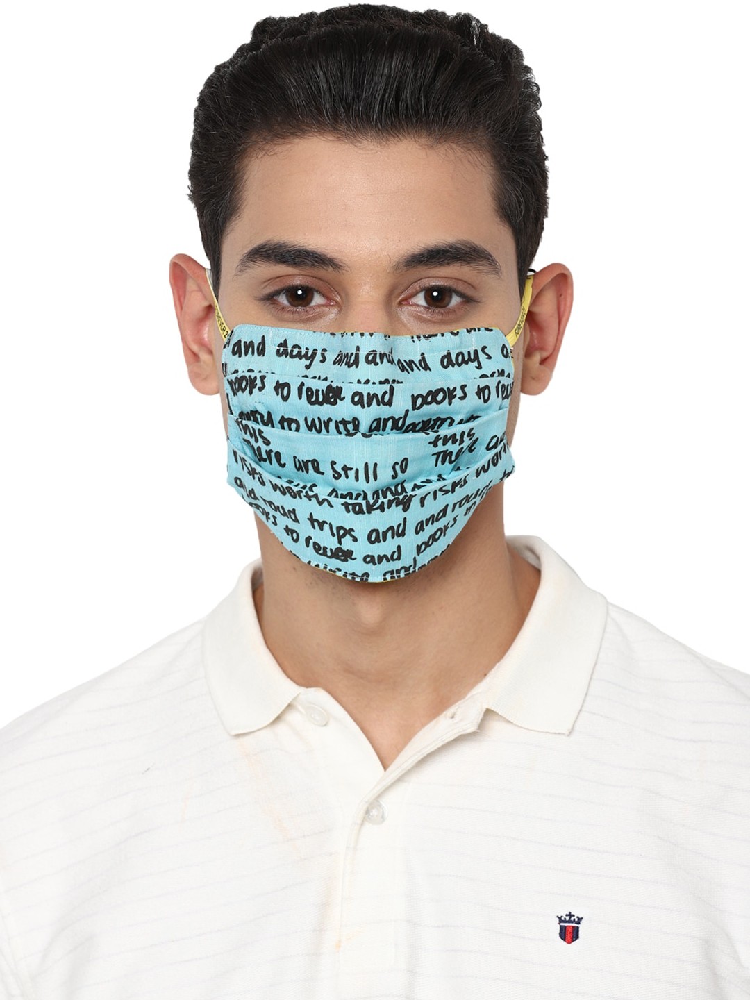 

FOREVER 21 Men Blue Printed 2-Ply Outdoor Mask