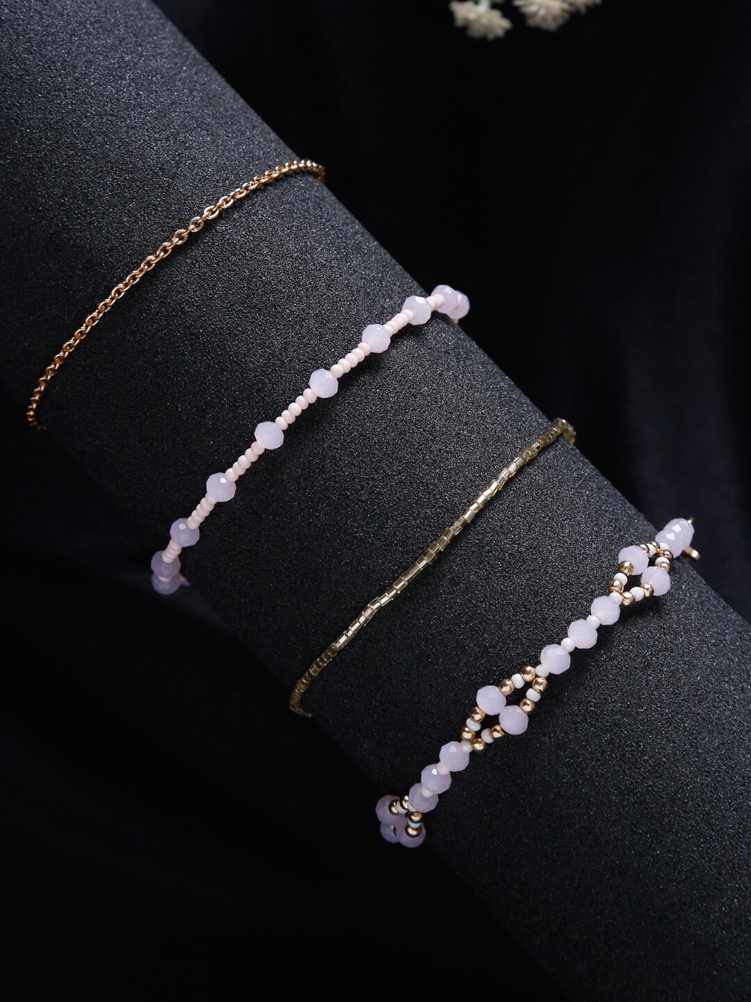 

Madame Women 4 Rose Gold & Purple Rose Gold-Plated Link Bracelet
