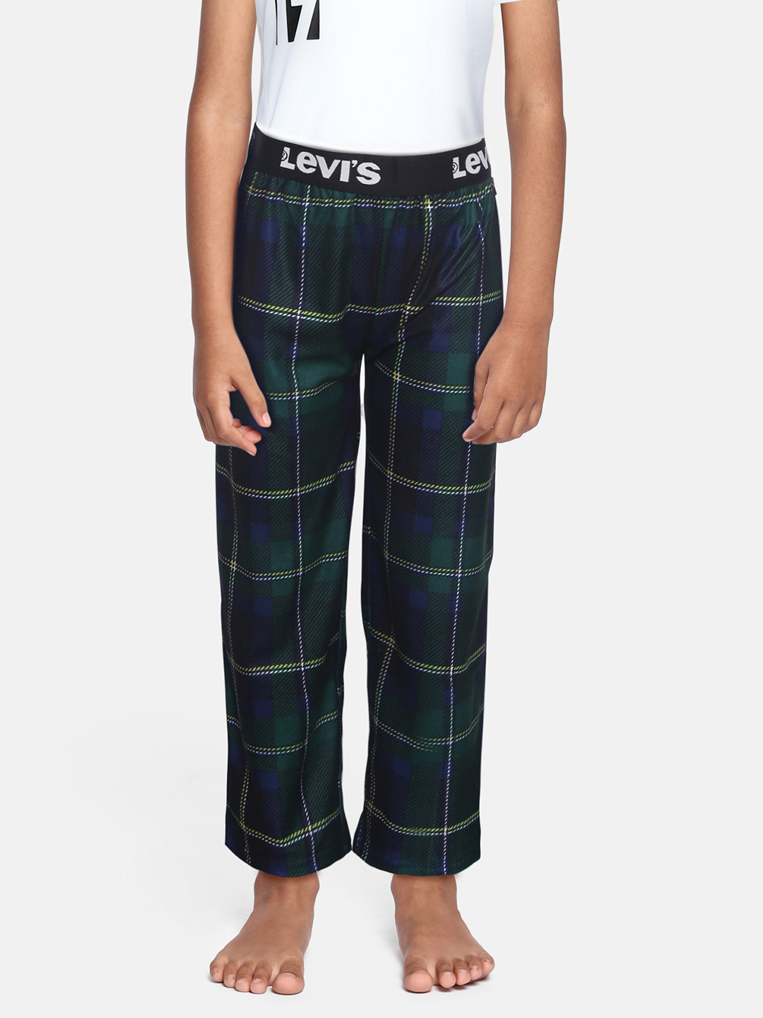 

Levis Boys Green & Navy Blue Tartan Checked Relaxed Fit Lounge Pants