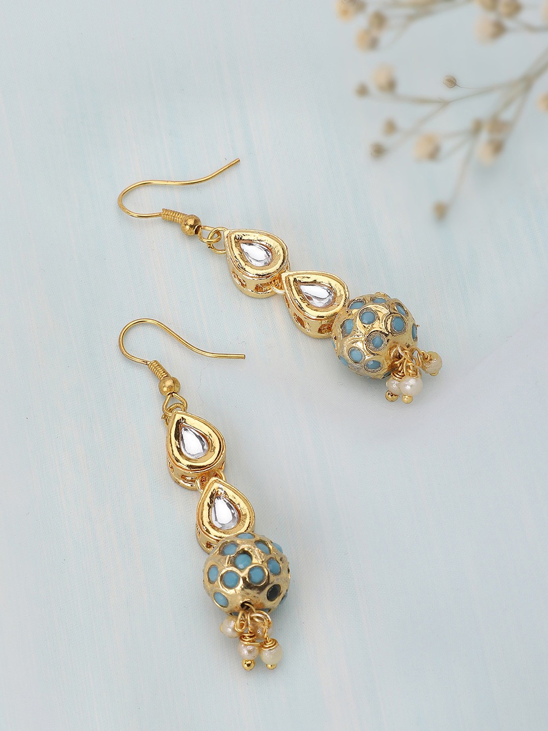 

Fabindia Gold-Toned Contemporary Drop Earrings