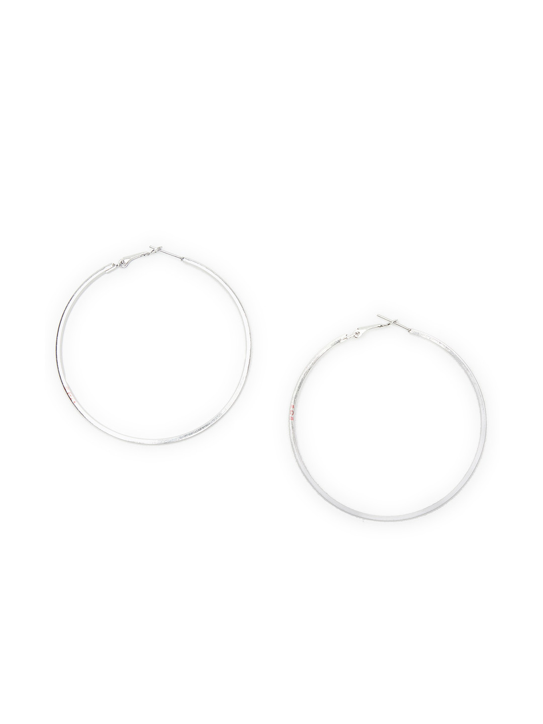 

Fabindia Silver-Toned Contemporary Hoop Earrings