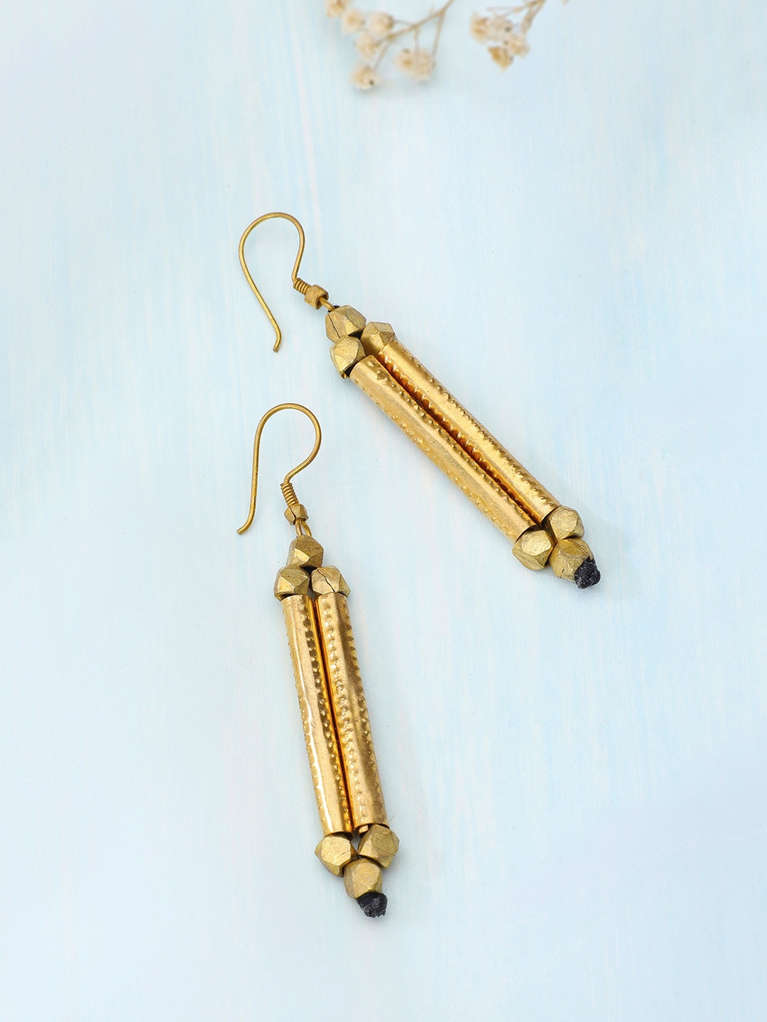 

Fabindia Gold-Toned Contemporary Drop Earrings
