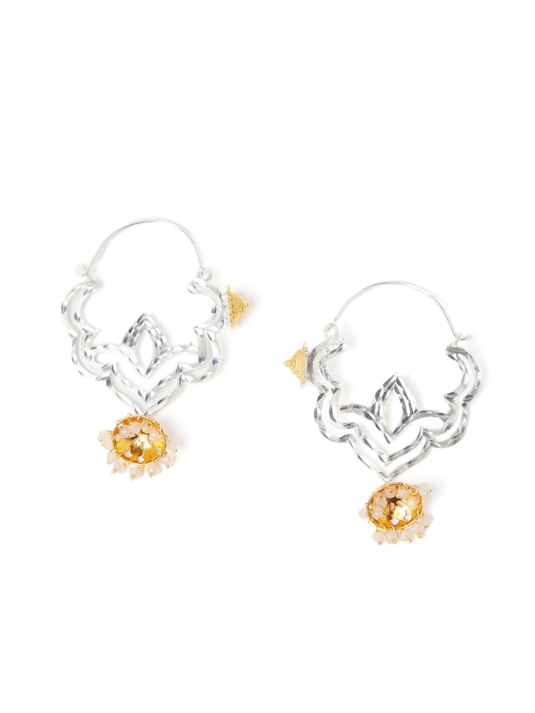 

Fabindia Gold-Toned & Silver-Toned Contemporary Hoop Earrings