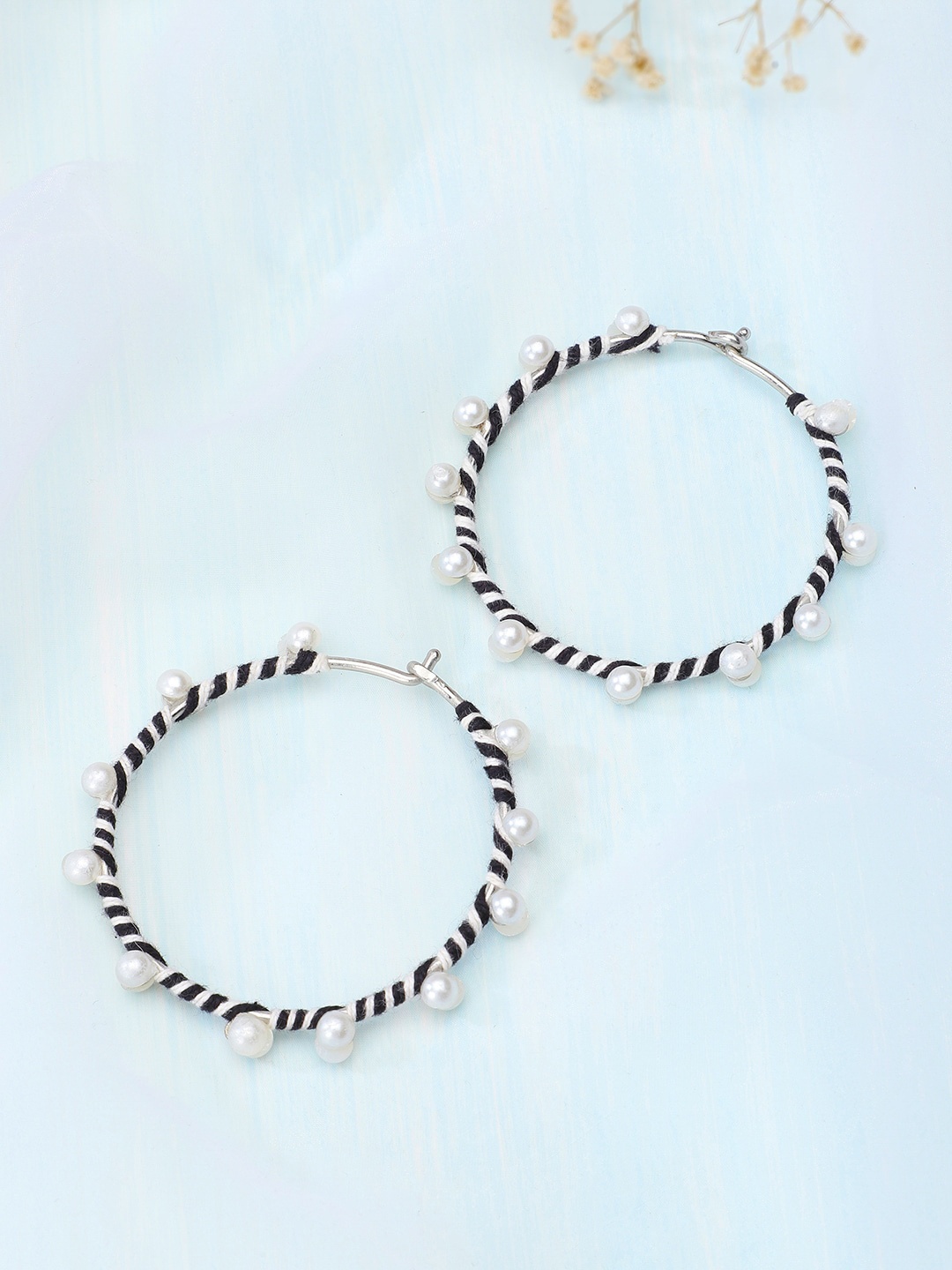 

Fabindia Black Contemporary Hoop Earrings
