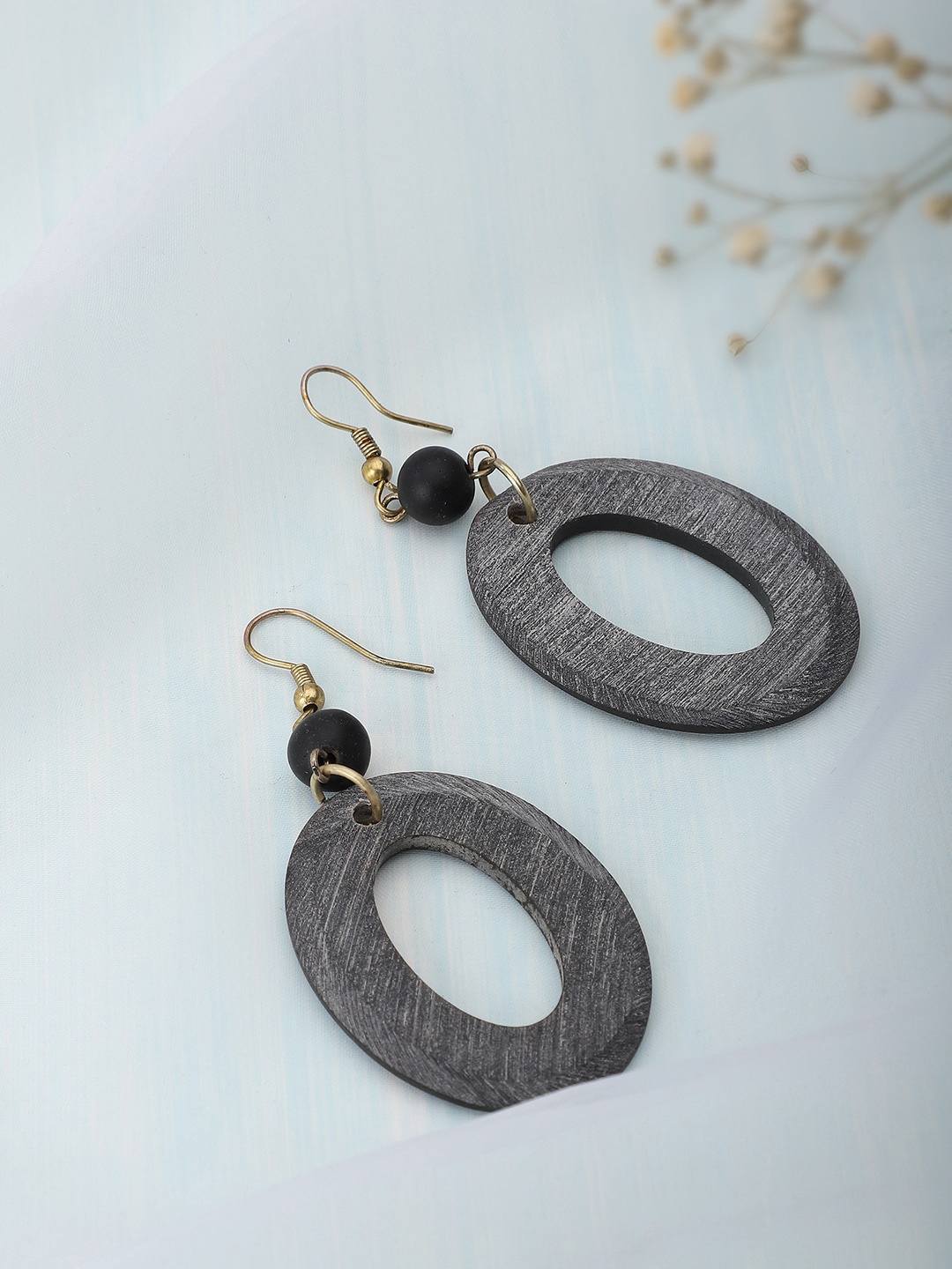 

Fabindia Black Contemporary Drop Earrings