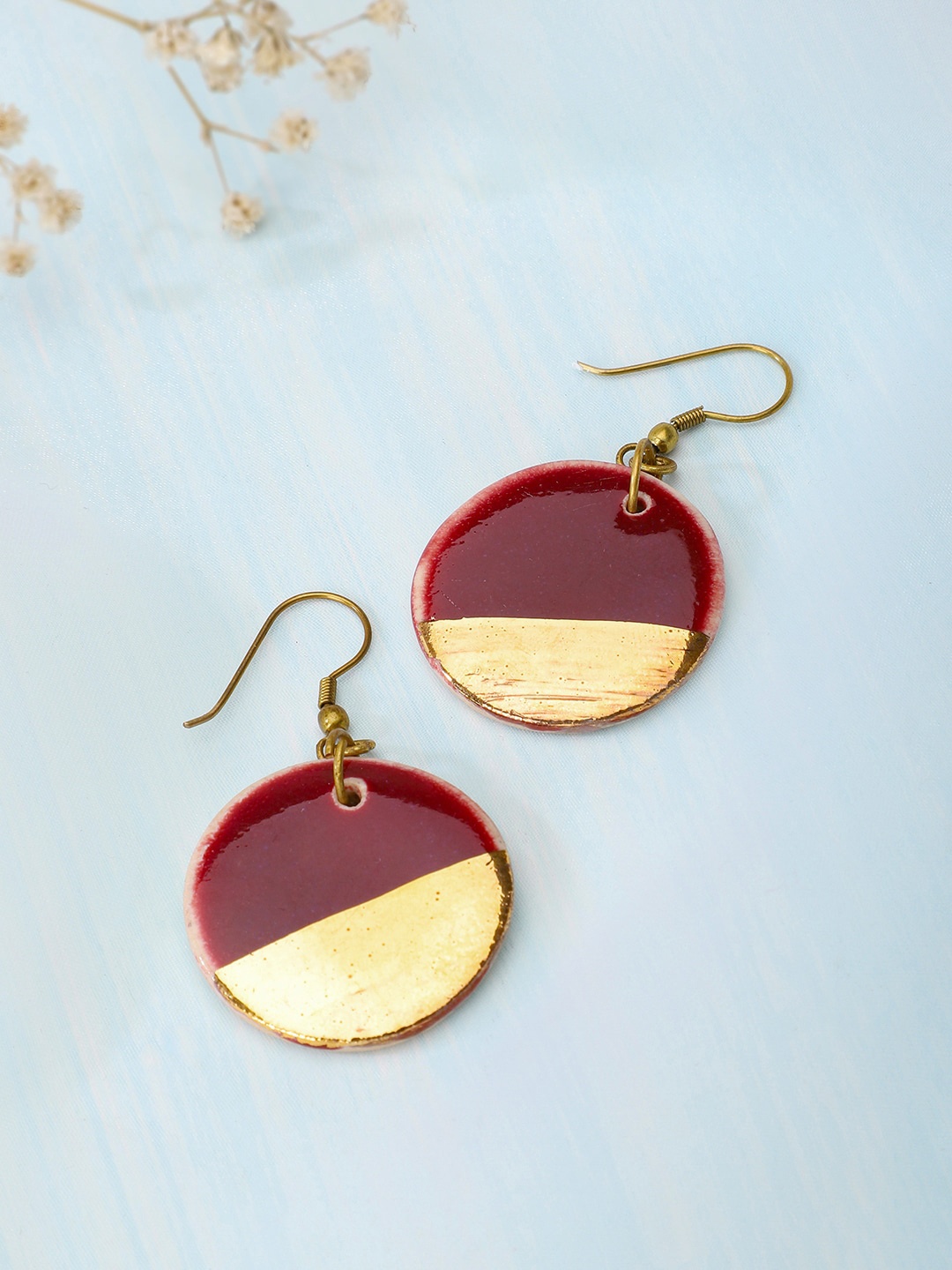 

Fabindia Pink Contemporary Drop Earrings