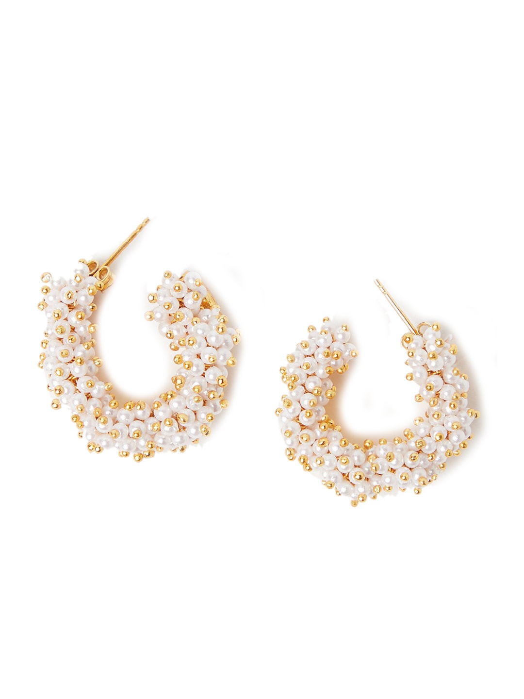 

Fabindia Gold-Toned Contemporary Half Hoop Earrings