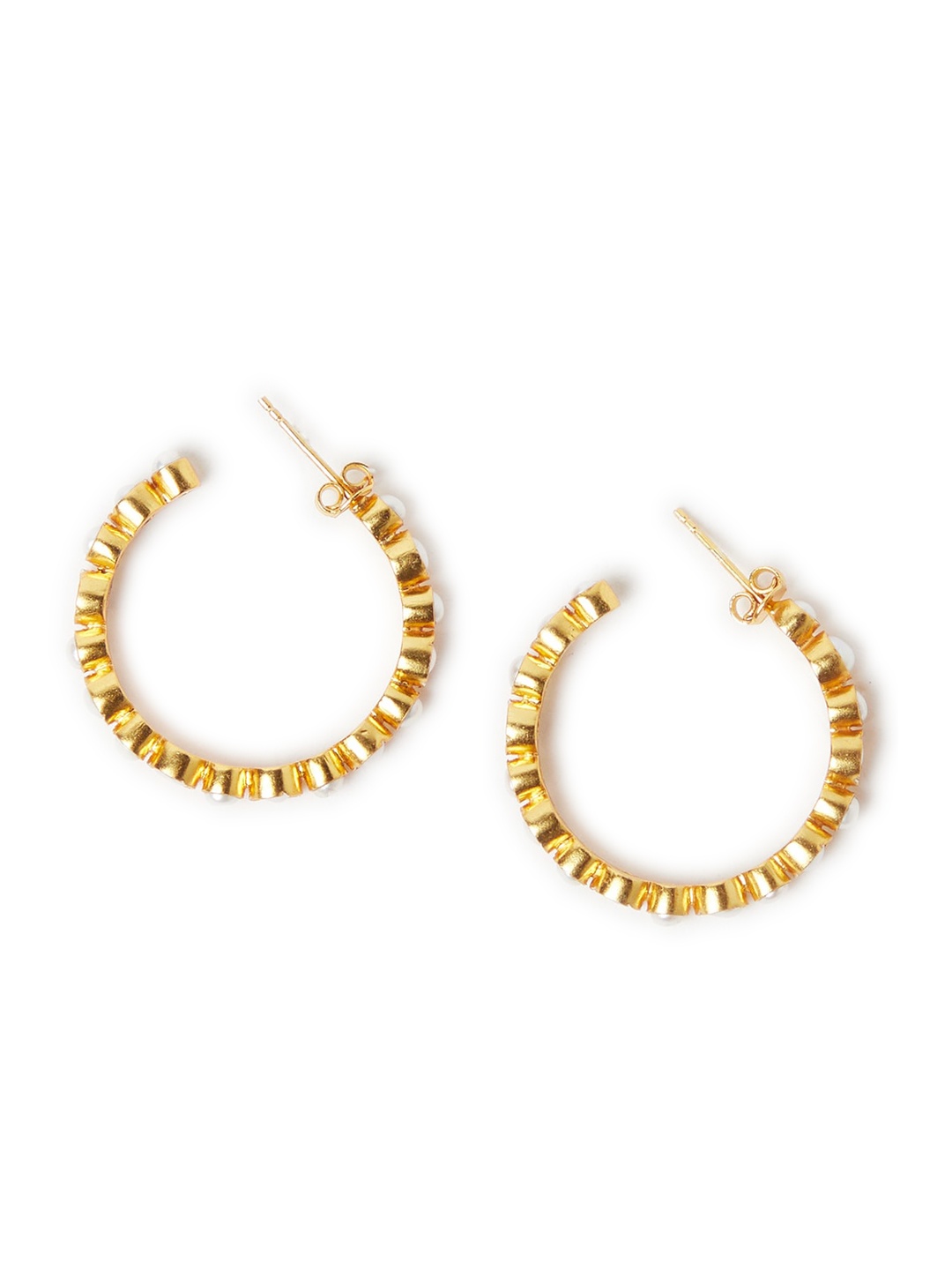 

Fabindia Gold-Toned Contemporary Half Hoop Earrings