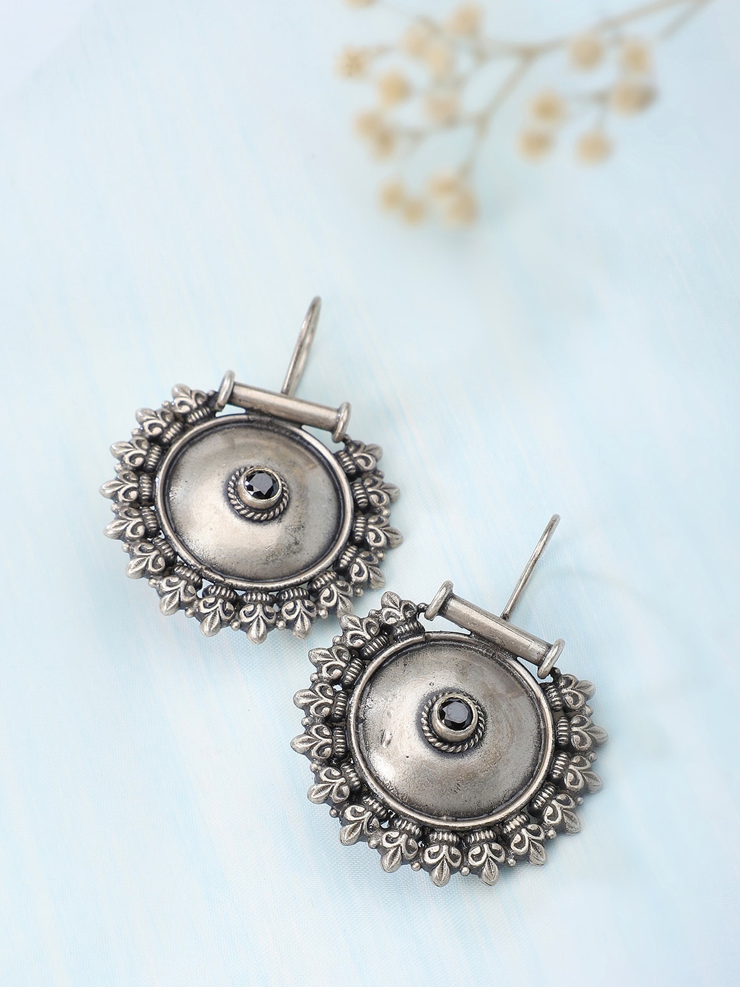 

Fabindia Silver-Toned Spherical Studs Earrings
